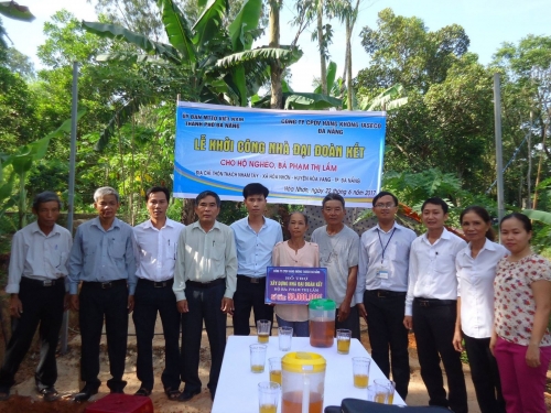 TASECO ĐÀ NẴNG ĐÓNG GÓP XÂY DỰNG NHÀ ĐẠI ĐOÀN KẾT CHO HỘ NGHÈO